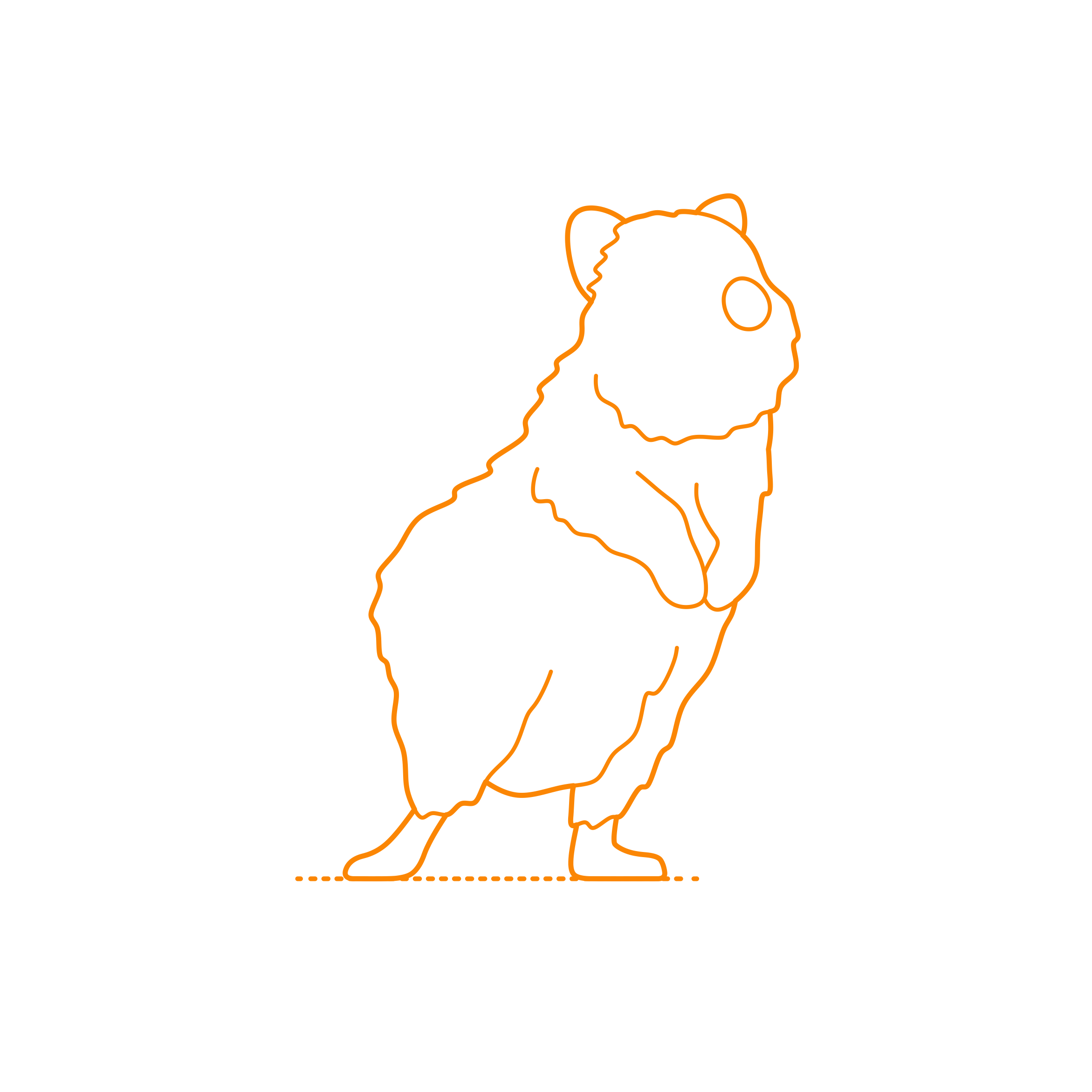 Animals Marsupials Quokka Line Art Svg Vector Free Vectors